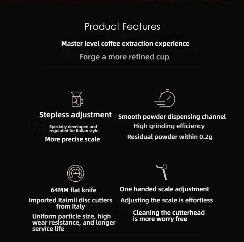 LX T64 가변 속도 커피 원두 분쇄기 64mm 플랫 버 에스프레소 커피 그라인더 싱글 도즈 그라인더 밀러