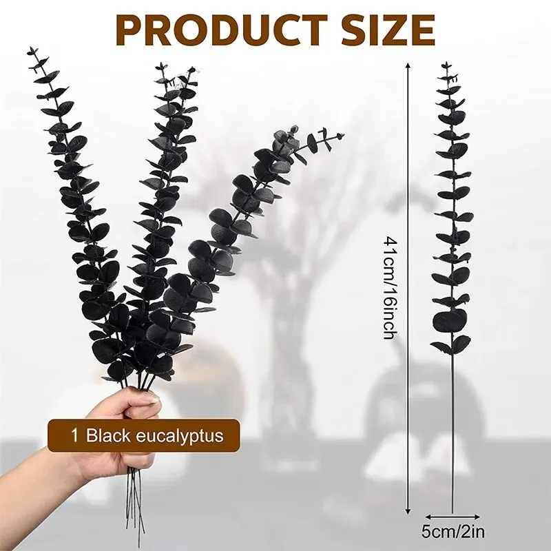 10 Stück Eukalyptus-Stiele, künstliche Eukalyptusblätter für Zuhause, Blumenstrauß, Herzstück, Hochzeitsdekoration, Weihnachtsdekoration – Detail 3