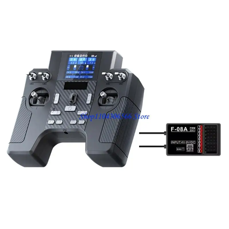 02DD HT-8A Remote Control Transmitter with F-08A Receiver 2.4G 8 Channel For Remote Car Helicopter Aircraft Car Ship Robot