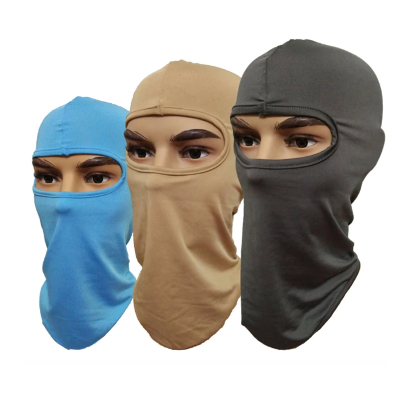 Wholesale Outdoor Cycling Motorcycle Windproof Sports Sunscreen Ski Face Mask Balaclava Hat Silk Polyester Full Face Cover