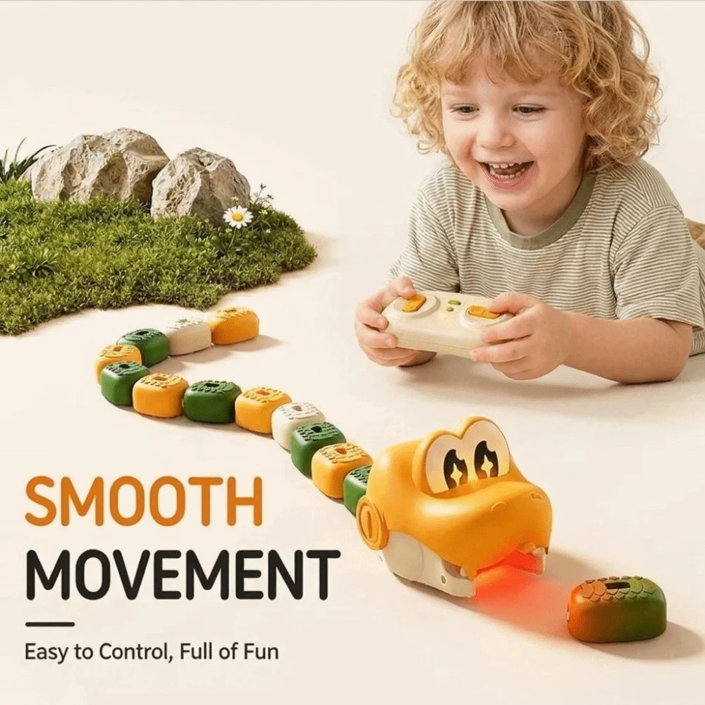 Magnetic RC Snake Car Toy Interactive Desktop Bead Eating Remote Control Car Battle Game Competitive Greedy Snake Car