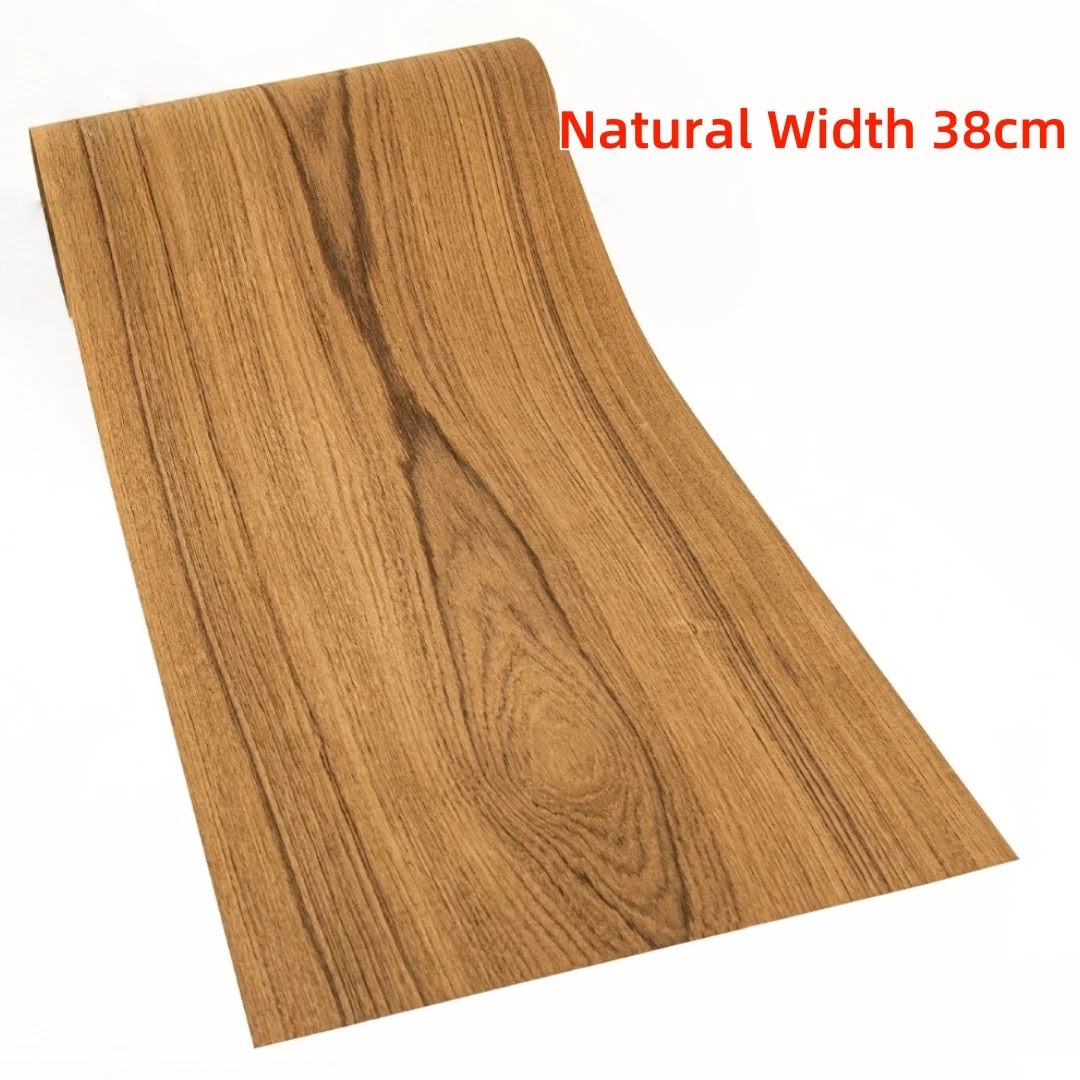 38cm Width Natural Wide Burmes Teak Crown Grain Wood Veneer For Furniture Decoration Renovation Cabinet Wall And Interior Design