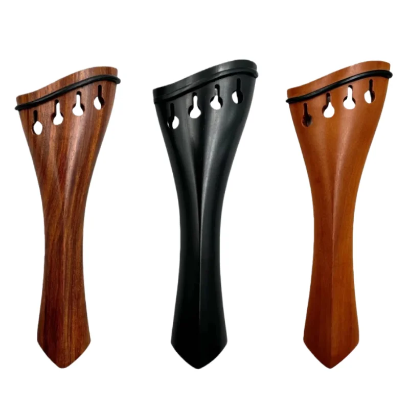Handmade Baroque Style 4/4 Violin Tailpiece Ebony Rosewood Jujube Wood Fiddle Tension Plate Replacement Parts
