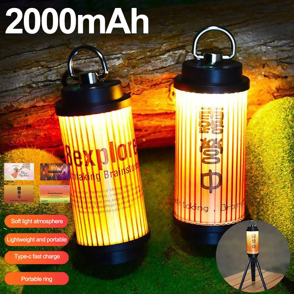 2000mAh USB Rechargeable Camping Lanterns Outdoor Tent lamp For 38 Explore Powerful 5 Light Modes LED Flashlights Camping Light