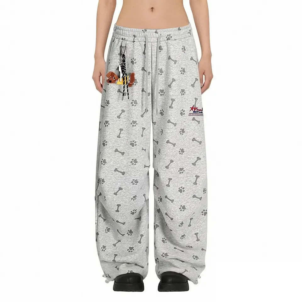 Women Y2k Oversized Sweatpants Hop Wide Leg Pants Graphic Print Baggy Joggers Streetwear Harajuku Casual Sports Trousers