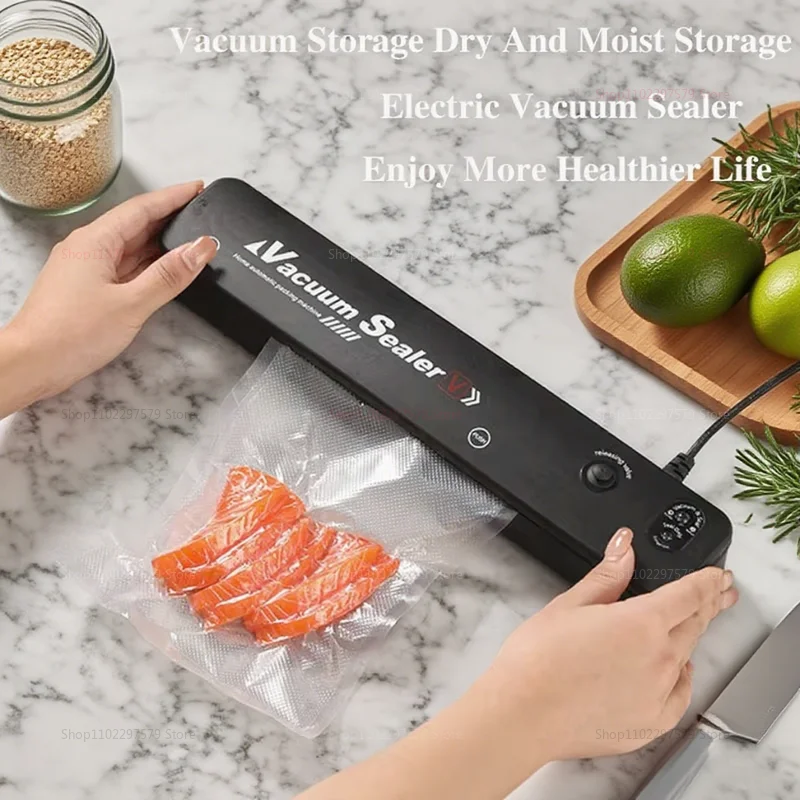 NEW Automatic Food Vacuum Sealer Machine with Portable Vacuum Bags Kitchen Food Saver 220V for Freshness Preservation 2025