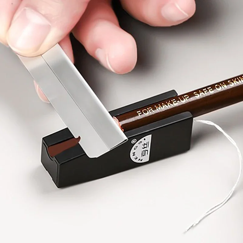 Sacapuntas de lápiz de cejas 2 en 1 de Metal, herramientas multifuncionales para maquillaje permanente, delineador de labios, delineador de ojos, suministro de tatuaje