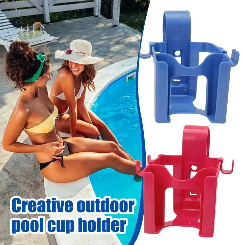 Hot Tub Cup Holder Detachable Poolside Cup Holder Clips Above Ground Pool Drink Holders Outdoor Railing Beverage for Summer