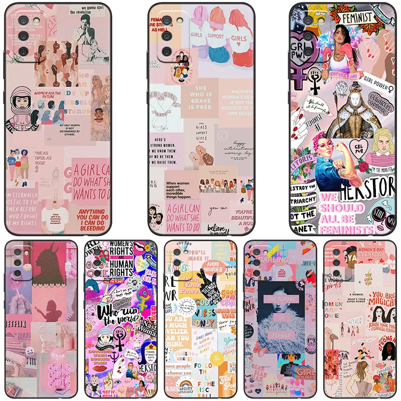 Feminist Girl Power Women Case For Samsung Galaxy A03S A01 Core A21S A02S A10S A11 A20S A20E A30 A31 A40 A41 A6 A7 A8 A9 2018 A5