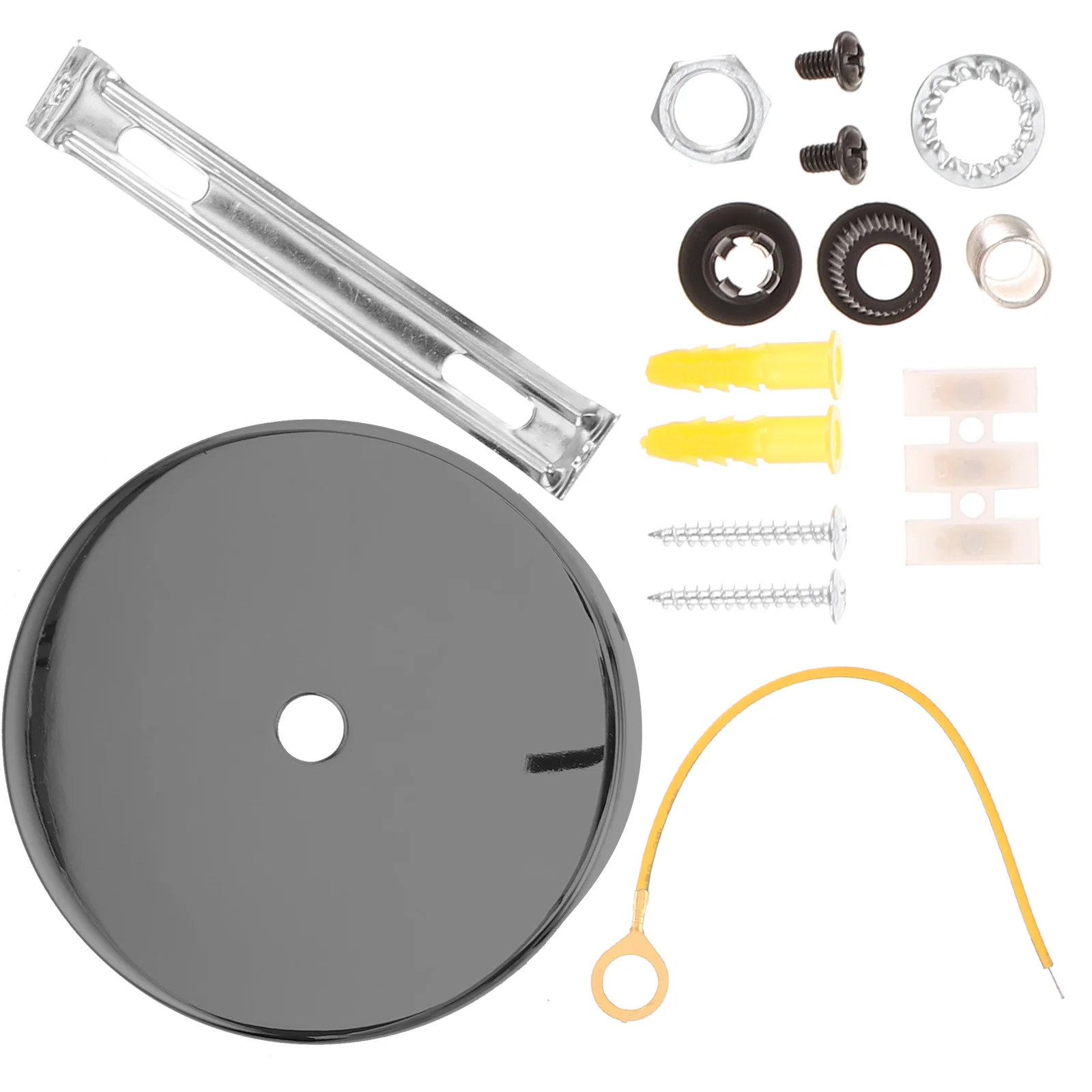 

1Set Ceiling Light Cover Plate Modern Chandelier Canopy Simple Design Sturdy Electroplated for Various Decor Styles