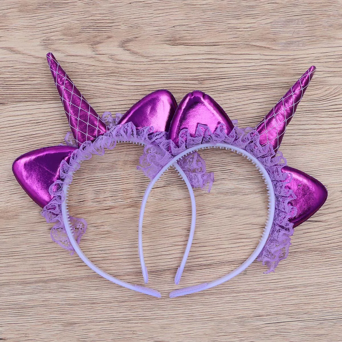 

2pcs Unicorn Hair Hoop Christmas Headdress Party Costume Carnival Decoration Purple Lightweight Non-Fading Comfortable Fit