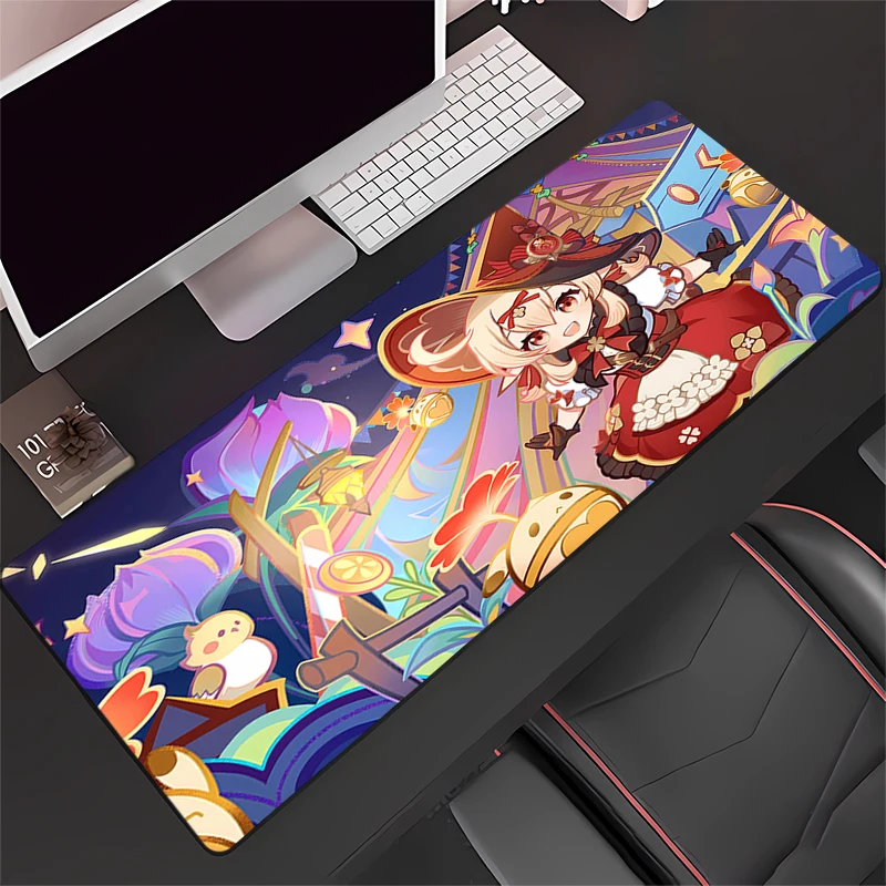 

Mouse Pad Gaming Laptops Keyboard Mat Deskmat Pc Accessories Desk Protector Gamer Mats Anime Klee G-Genshin Impact carpet XXL XL