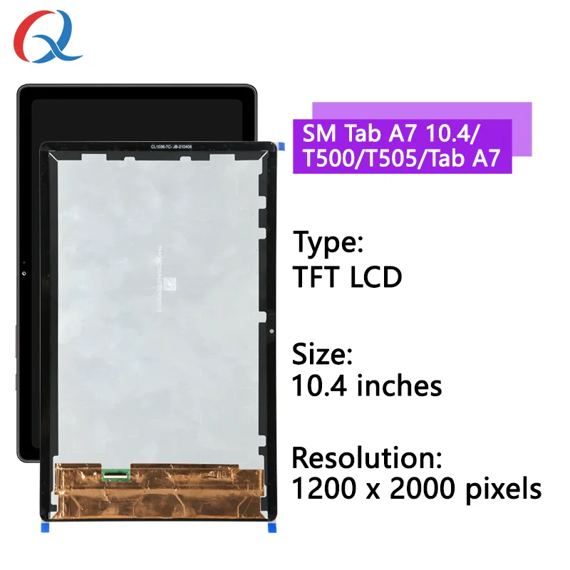 For Samsung Galaxy Tab A7 10.4 (2020) T505 T500 LCD display SM-T500 Touch Sensor Glass Screen Digitizer Assembly for t500 lcd