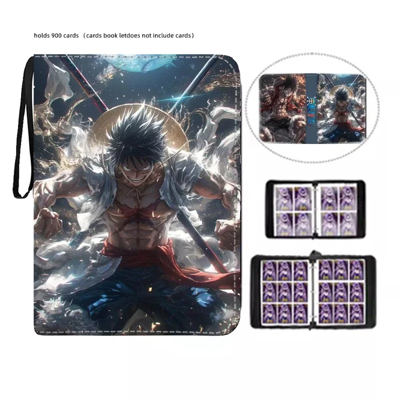 Anime 40-900 Stuks Een Stuk Luffy Zoro Kaart Boek Pu Super Grote Capaciteit Kaart Binder Display Spel Collectie Kaart Kaart Kids Speelgoed Cadeau