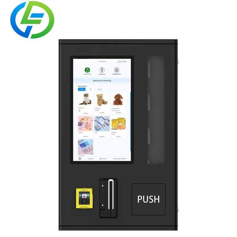Customized 24 Hour Mini Vending Machine Cosmetic Beauty Vending Machine Mini Snack Vending Machine with 21.5 Inch Touch Screen