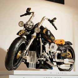 Retro Motorbike Racer Building Blocks Model City Racing Motorcycle Bricks Sets Toys Birthday Gifts for Boys Kids Children Adult