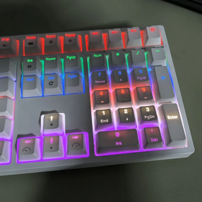 Key cap cross-border wholesale ABS key cap mechanical keyboard 108 keys two-color injection molding character luminous