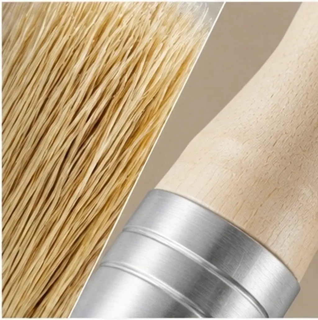 Wooden Handle Small Round Stencil Brush Premium Bristle Hair Painting Tool for Oil Watercolor Acrylic Crafts DIY Art Beginners