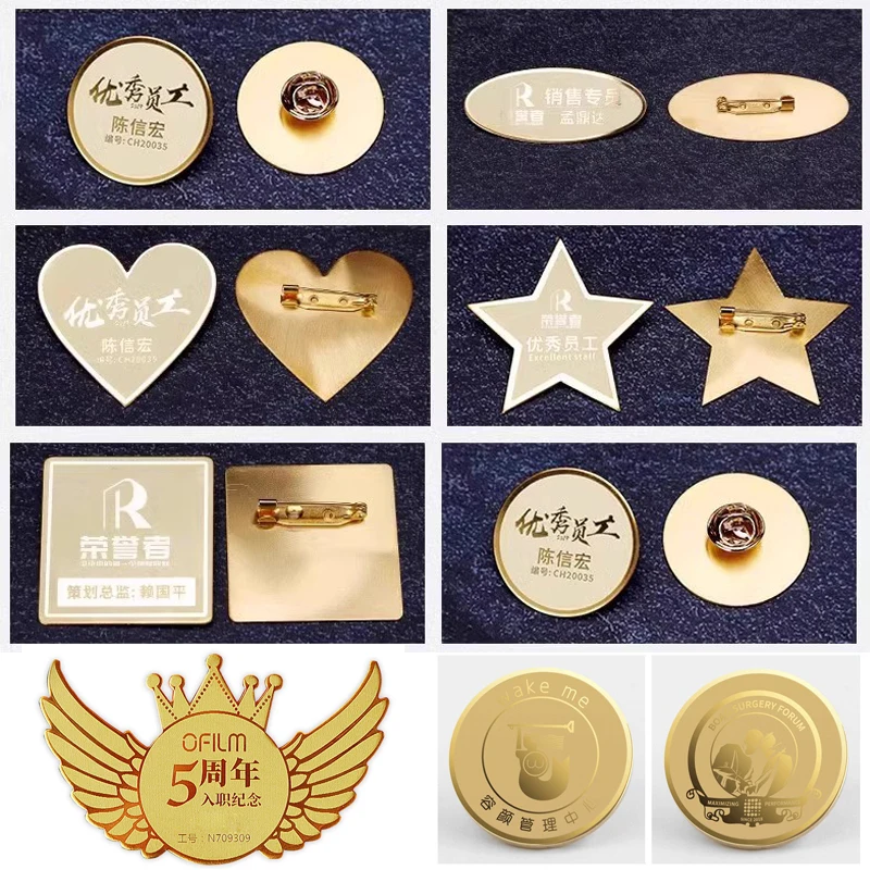 창의적인 맞춤형 자석 금속 배지 브로치, 만화 로고 DIY 핀 액세서리, 맞춤형 선물