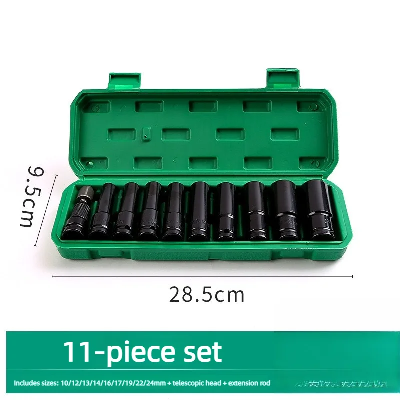 flywheel wrench set, electric impact wrench socket setextended hex wrenchautomotive and mechanical repair tool set, 10-24mm