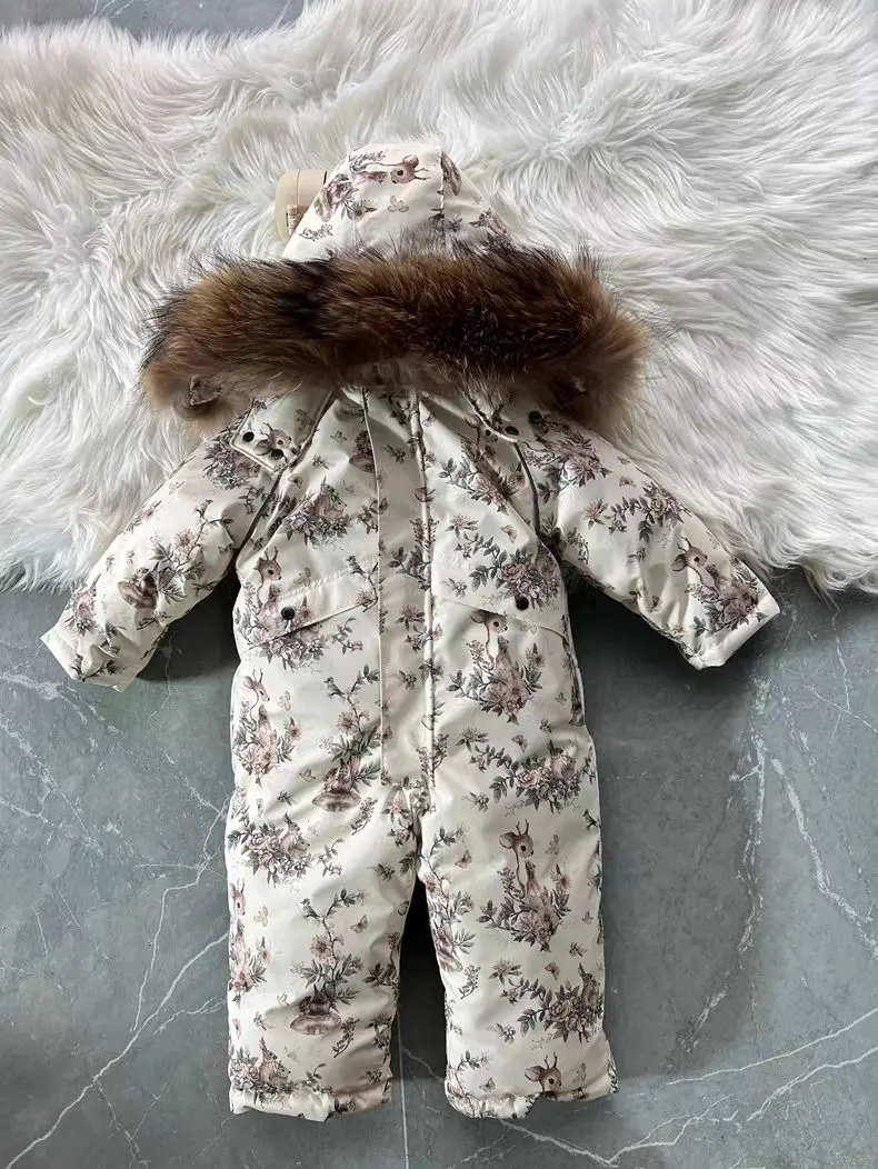 Herbst-Winter-Kinder-Baby-Mädchen-Baumwoll-Blumen-Overalls, einreihig, niedlich, schick, Baby-Overall, Kinder-Einteiler-Hose – Detail 3