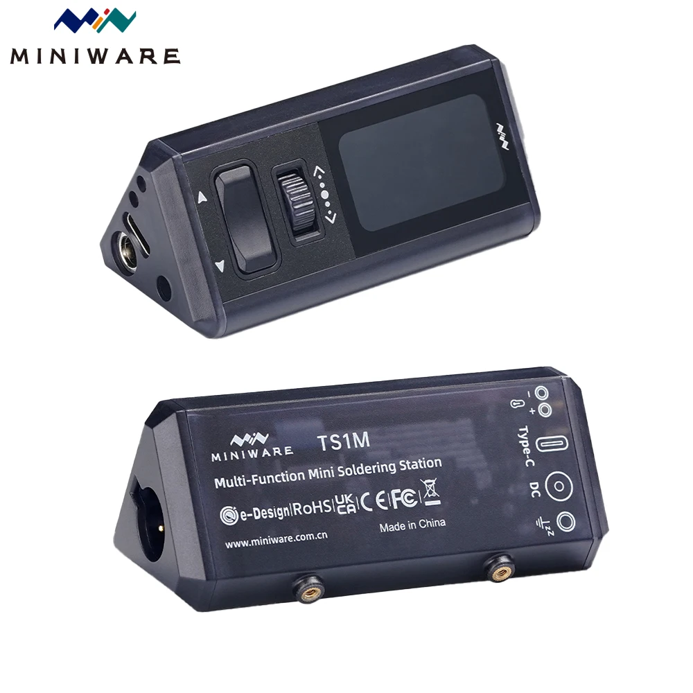 MINIWARE TS1M Mini Station de soudage PD3.1 12V-28V 200W Max Compatible avec T245/T210/T115 poignée outil de réparation de soudage