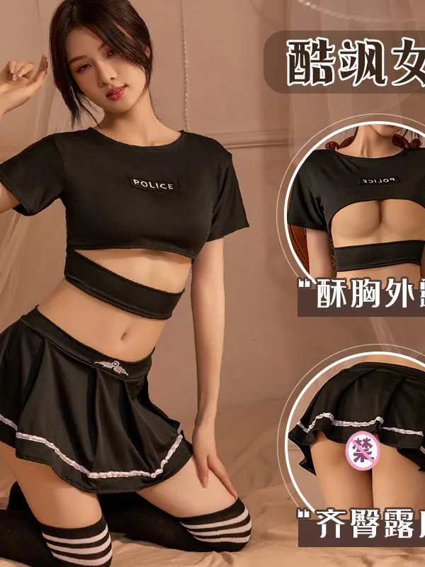 Sexy New Fashion Romantic Underwear Allure Role Mature Charm Elegant Gentle Play Student Uniform Cosplay Stage Skirt Set 8FVL