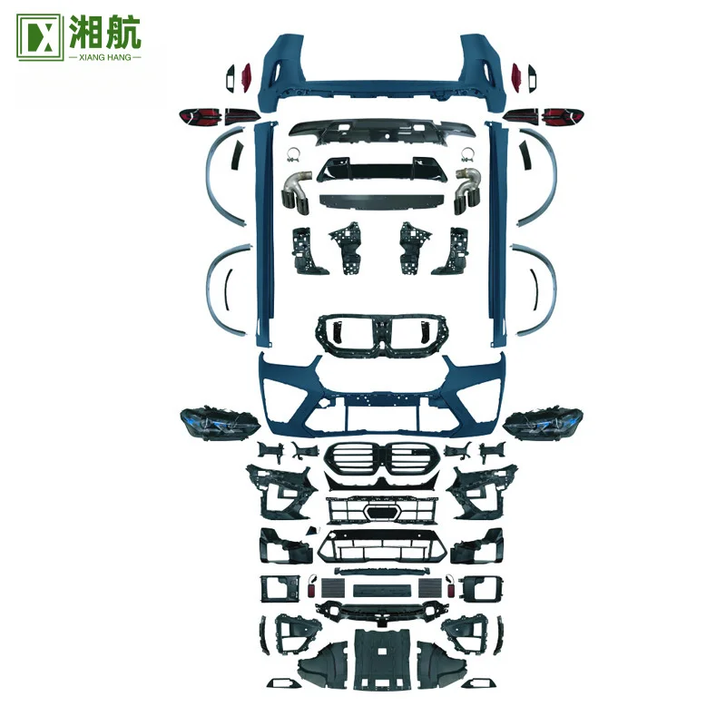 

Подходит для BMW X5 G05, старый для нового раннего и позднего M/MT, комплект переднего и заднего бампера, капота, крыла M