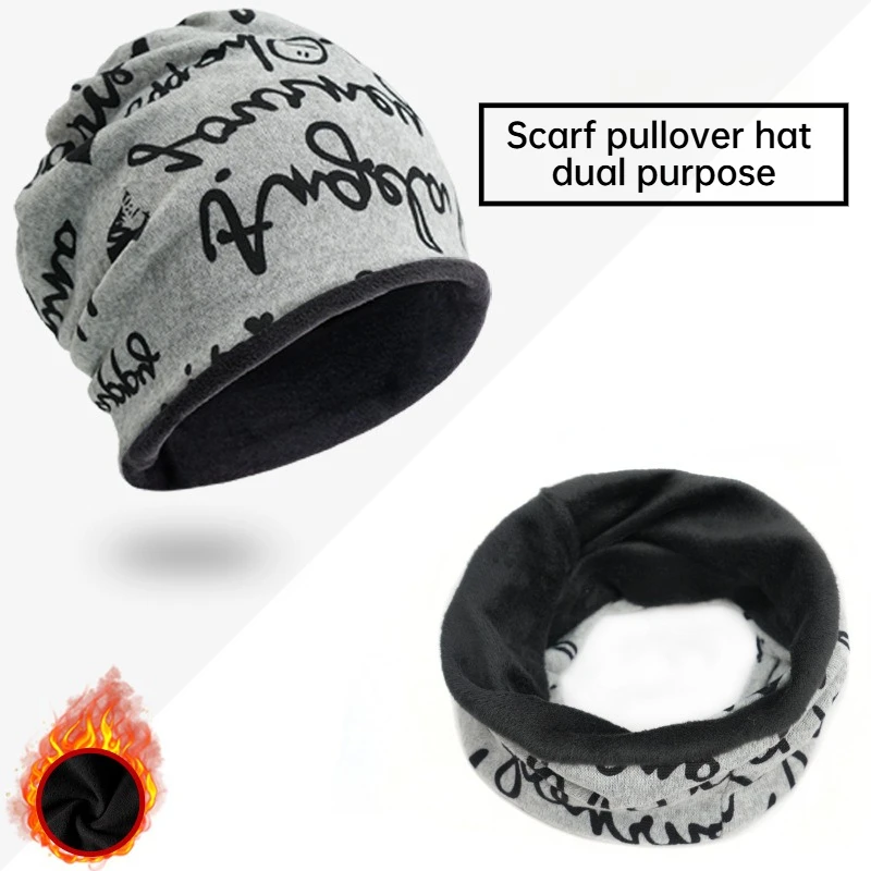 

Осенние и зимние теплые шапки, мужские и женские защитные приспособления для шеи, повязки на шею, вязаные многофункциональные ворсовые шапки, уличные.