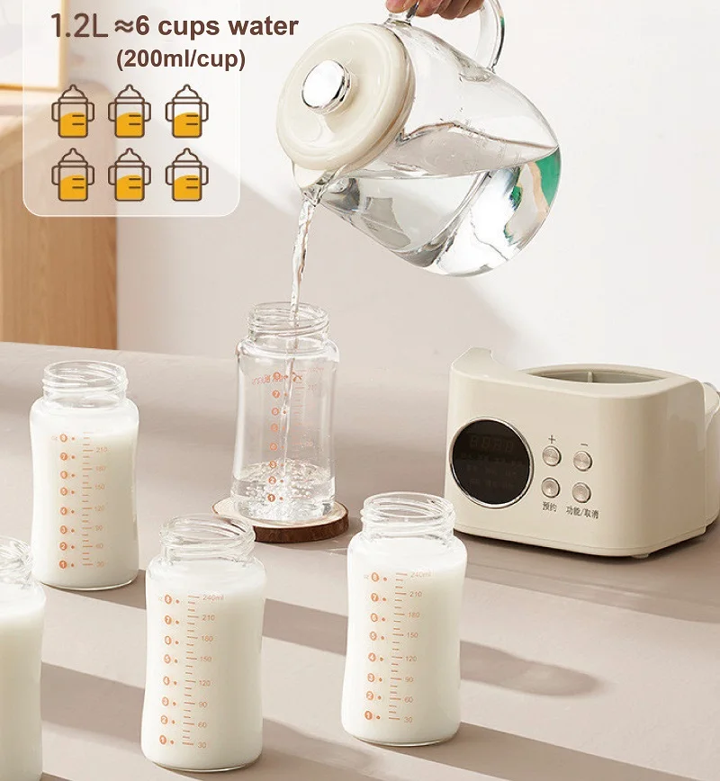 1.2L Multi-function Health Kettle Temperature Control Glass Flower teapot Home Electric Kettle Appointment Stew Boil Kettle 600W