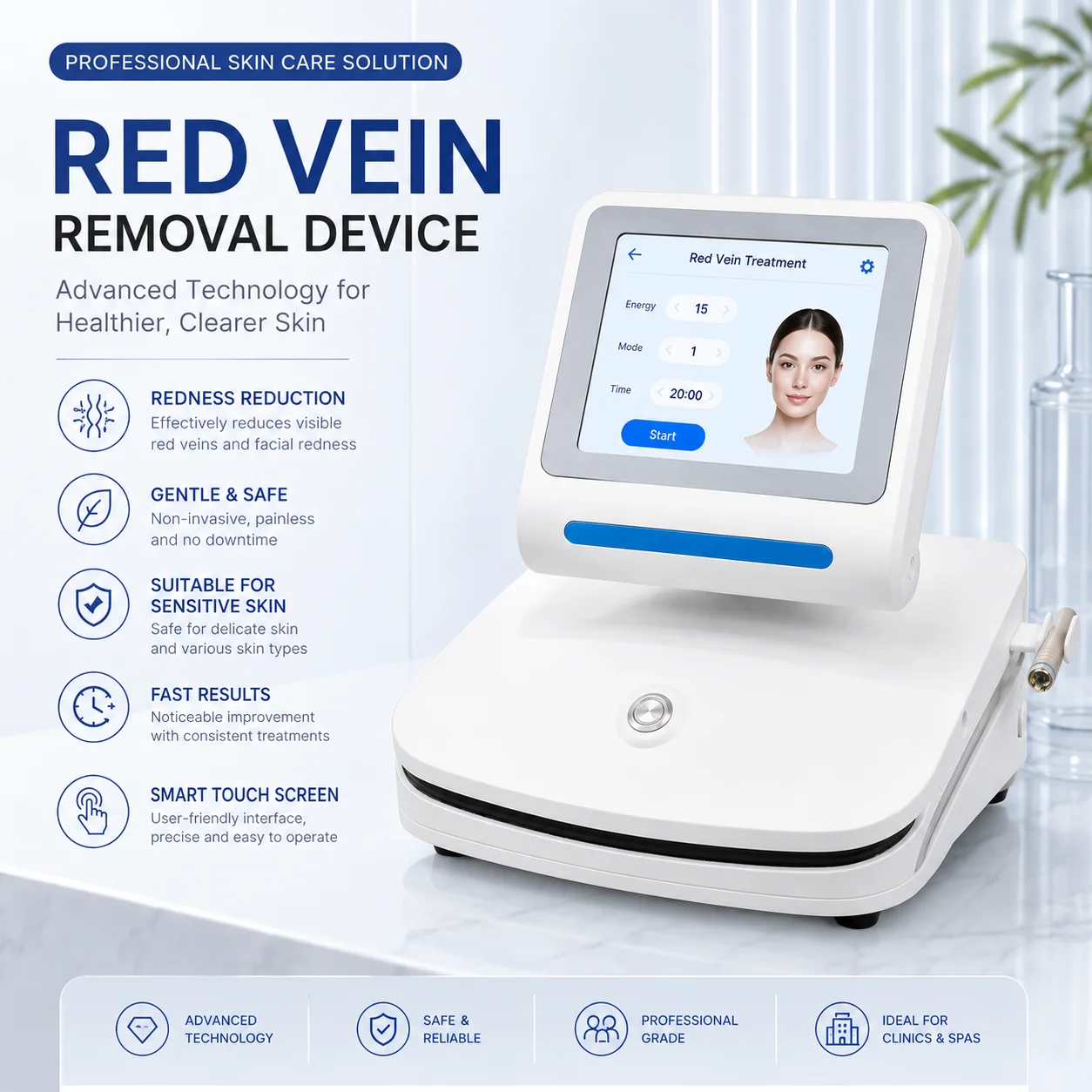 2026 Hot 980nm Portable Diode Laser Vascular Removal Machine Spider Vein Treatment