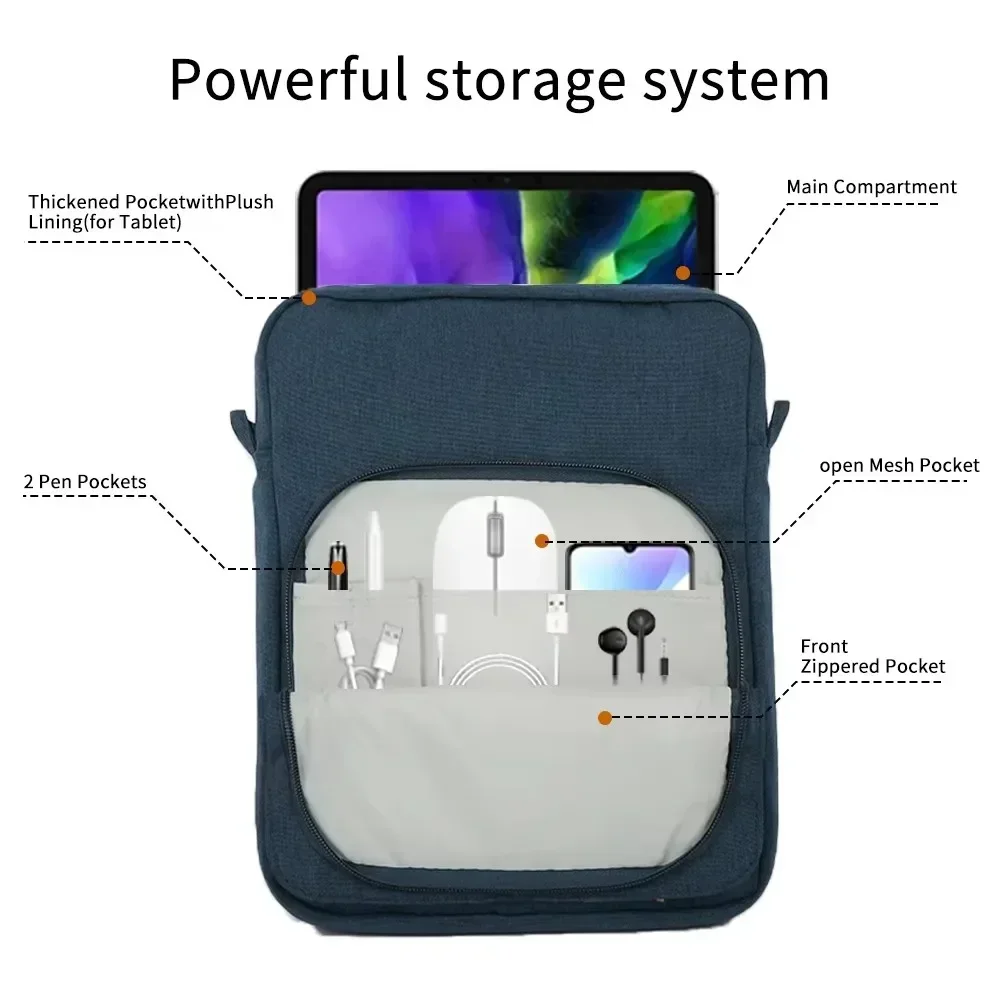 Bolsa para tablet, bolsa universal para ipad 11th 2025 11 polegadas a16 air 13 11 m3 pro 10th para laptop, acessórios para ipad 2025