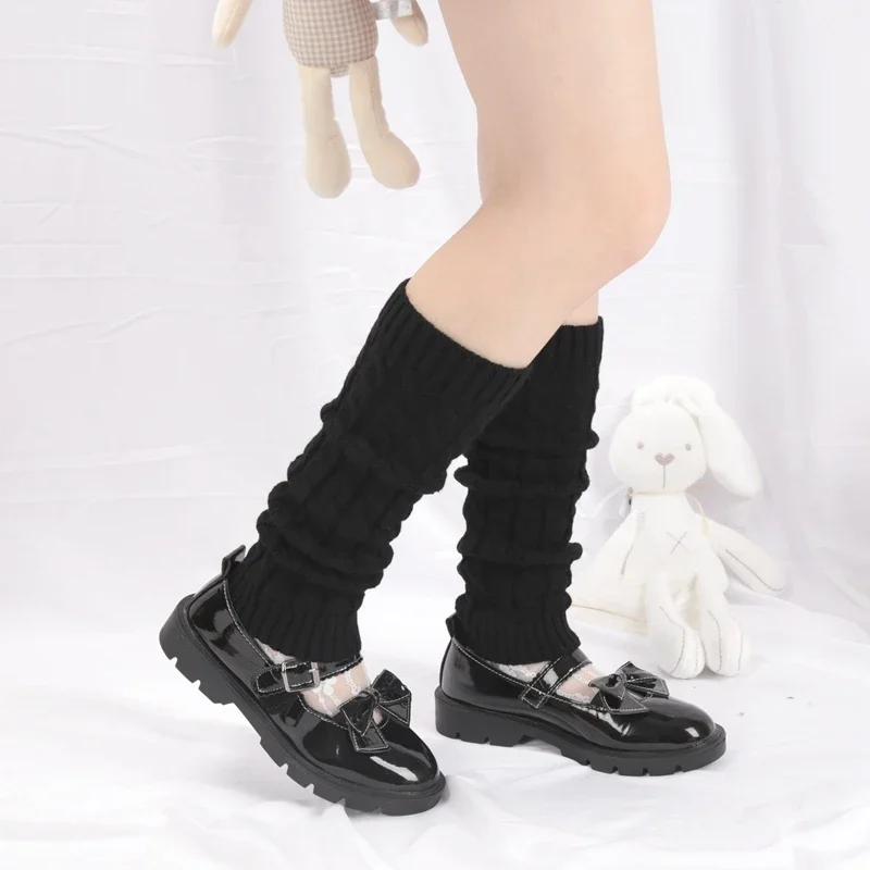 Y2K Vintage Long Socks Womens Leg Warmers Ladies Winter Warm Long Crochet Knit Foot Cover Leg Thermal Leggings Boot Cover Lolita