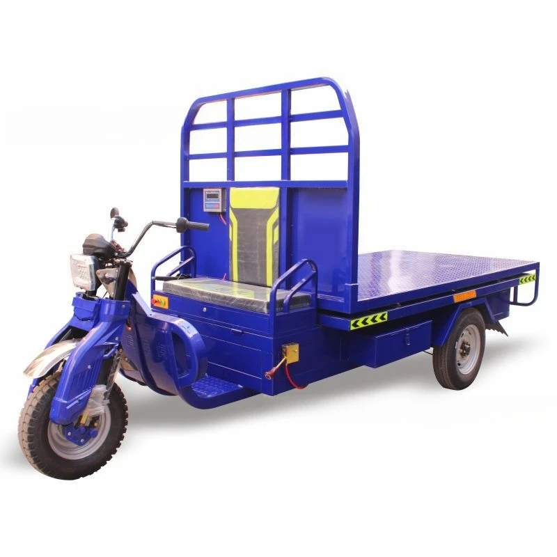 Electric lifting tricycle heavy-duty hydraulic flatbed transporter Breeding engineering vehicle Automatic lifting weighing truck