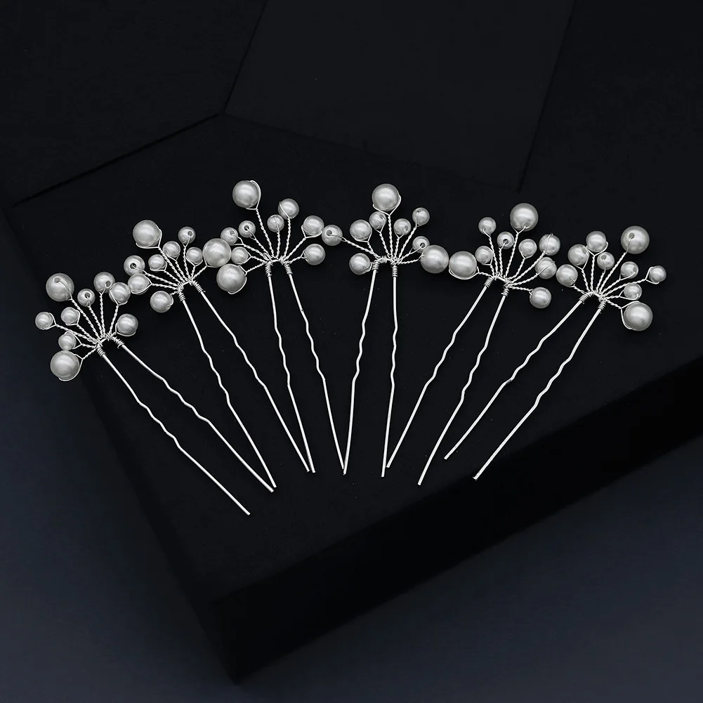 خمر اللؤلؤ زهرة دبوس الشعر مجموعة أنيقة اليدوية مطرز مشبك شعر للنساء حفلة عطلة بنس للشعر مجوهرات اكسسوارات