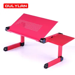 OULYLAN-Soporte de escritorio para ordenador portátil, mesa plegable ajustable con alfombrilla de ratón, para TV, cama y PC