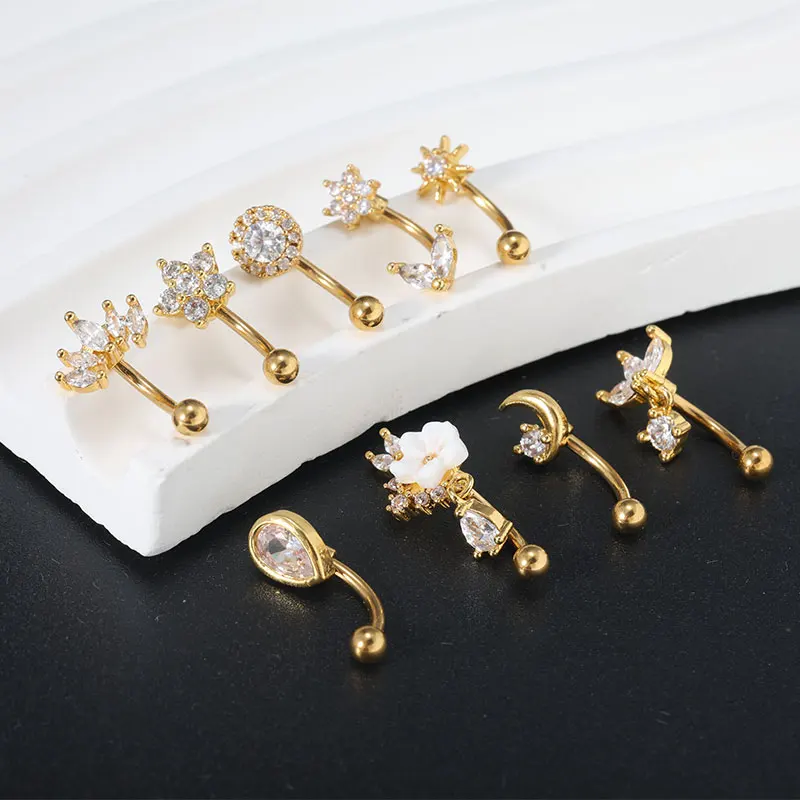 1 Stück/Set Edelstahl Schmetterling CZ Gebogener Barbell Augenbrauen-Piercing Schmuck Hypoallergener Tragus Lippenring für Tägliches Tragen Unisex Geschenk – Detail 6
