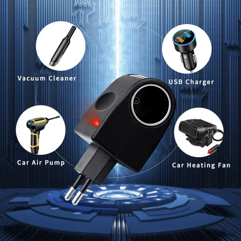 

2024 Household /DC Car Cigarette Lighter Conversion Plug 220V To 12V Power Adapter Interior Parts Automobiles Parts