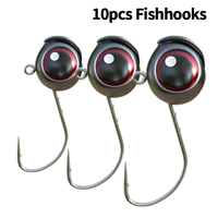 10pcs Jig Head Fishing Hook Big Eye Fishing Lead Plumb Heads Fishhook 2g-5g Sharp Soft Worm Jig Hook Fishing Tackle 