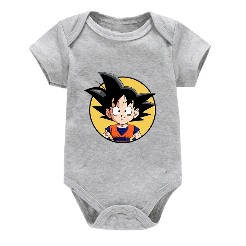 Dragon Ball Baby Romper Cotton Newborn Jumpsuit 3-24M Infant Clothes Cute Cartoon Safty Soft Bodysuit Short Sleeve Baby Clothing