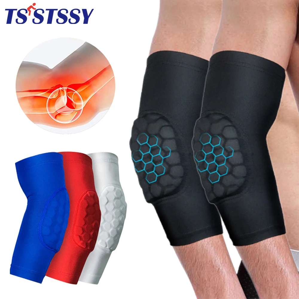 

2PCS Sport Anti-collision Elbow Pads Honeycomb Arm Compression Sleeves Protector Basketball Volleyball Cycling Arm Support Brace