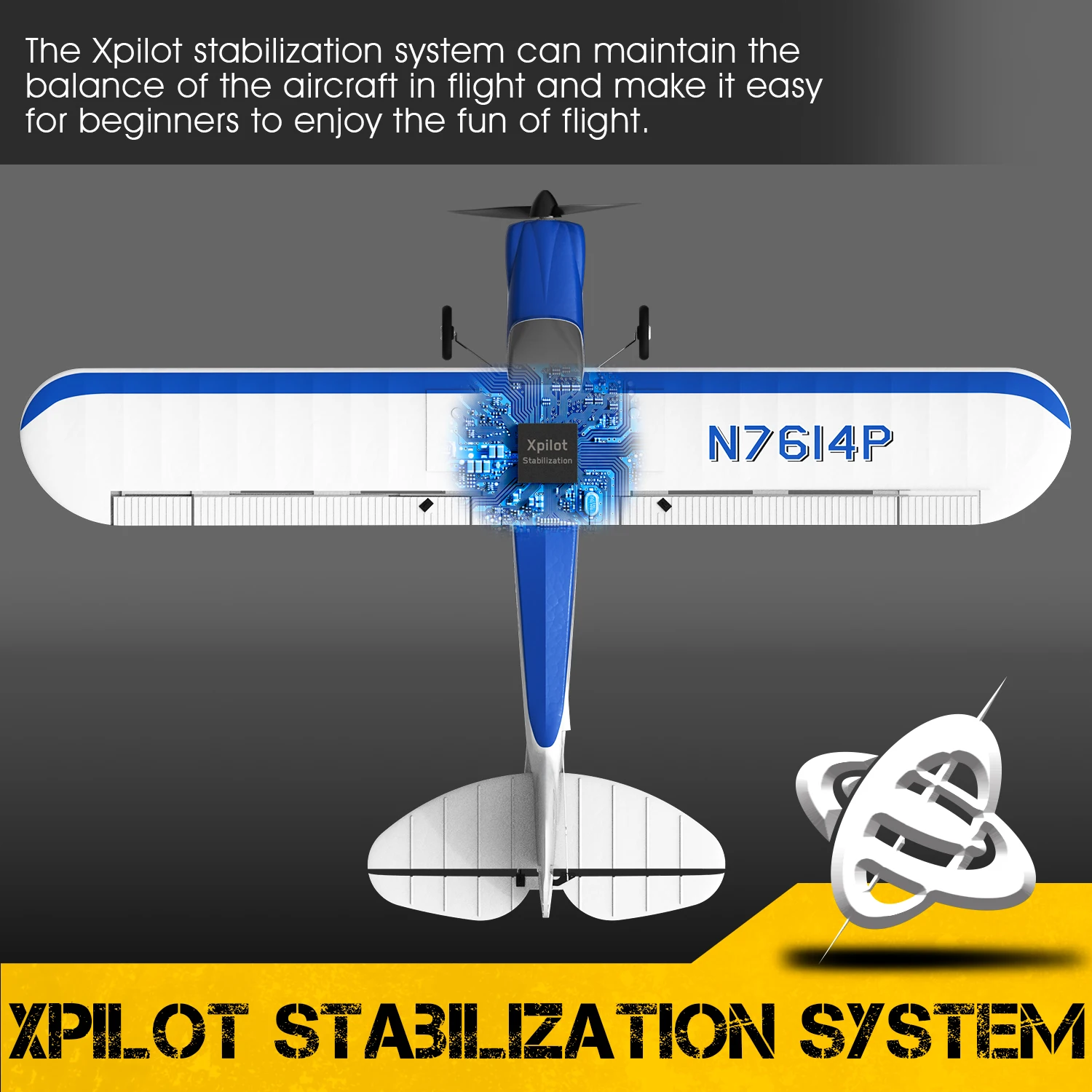 Sportowy 500 4CH Warbird RC samolot RTF ze stabilizatorem Xpilot jedno-klawiszowy zabawki na zewnątrz akrobacyjny dla dzieci dzieci