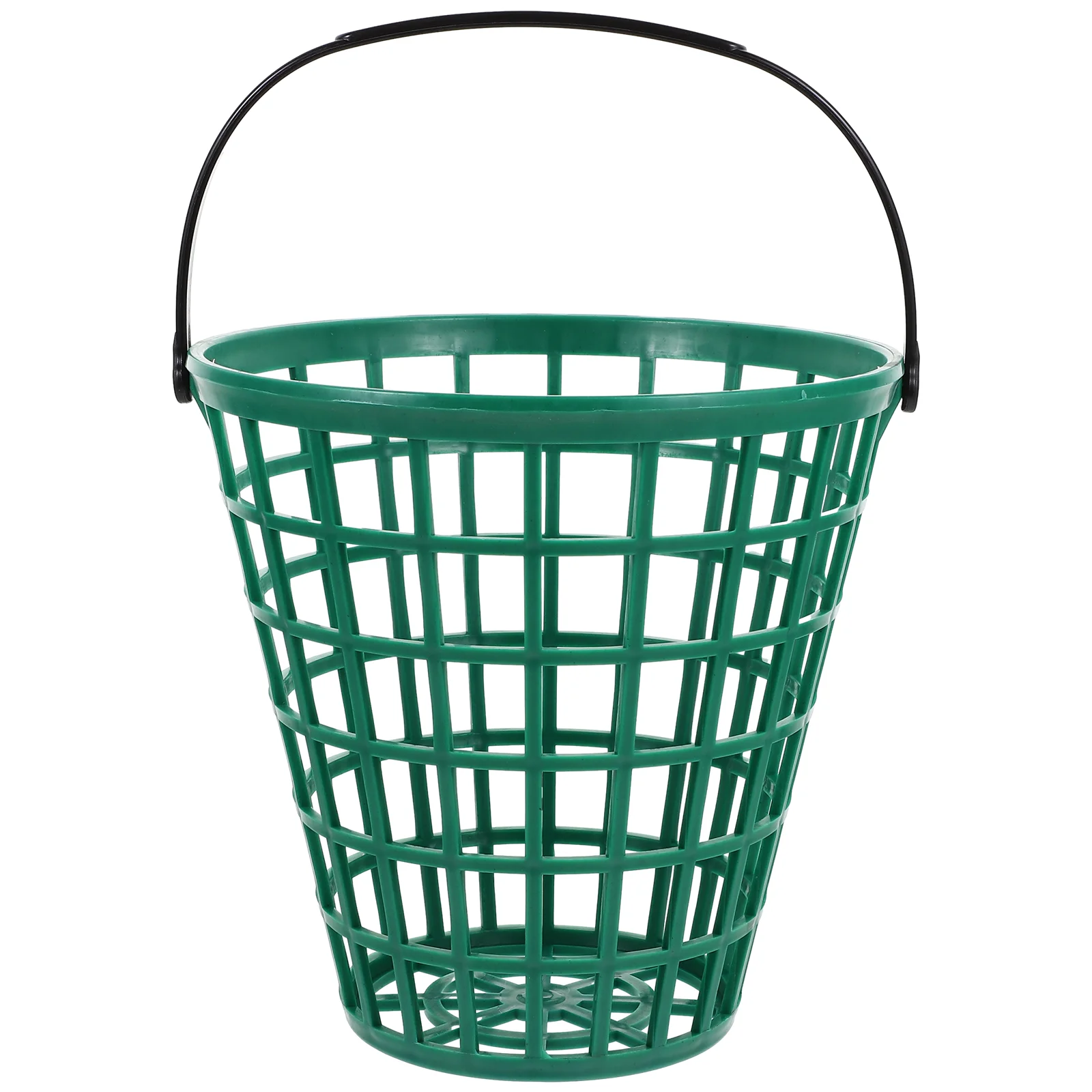 Bucket with Lid Range Buckets Ball Carrying Metal Golfball Hoop Green Basket Man