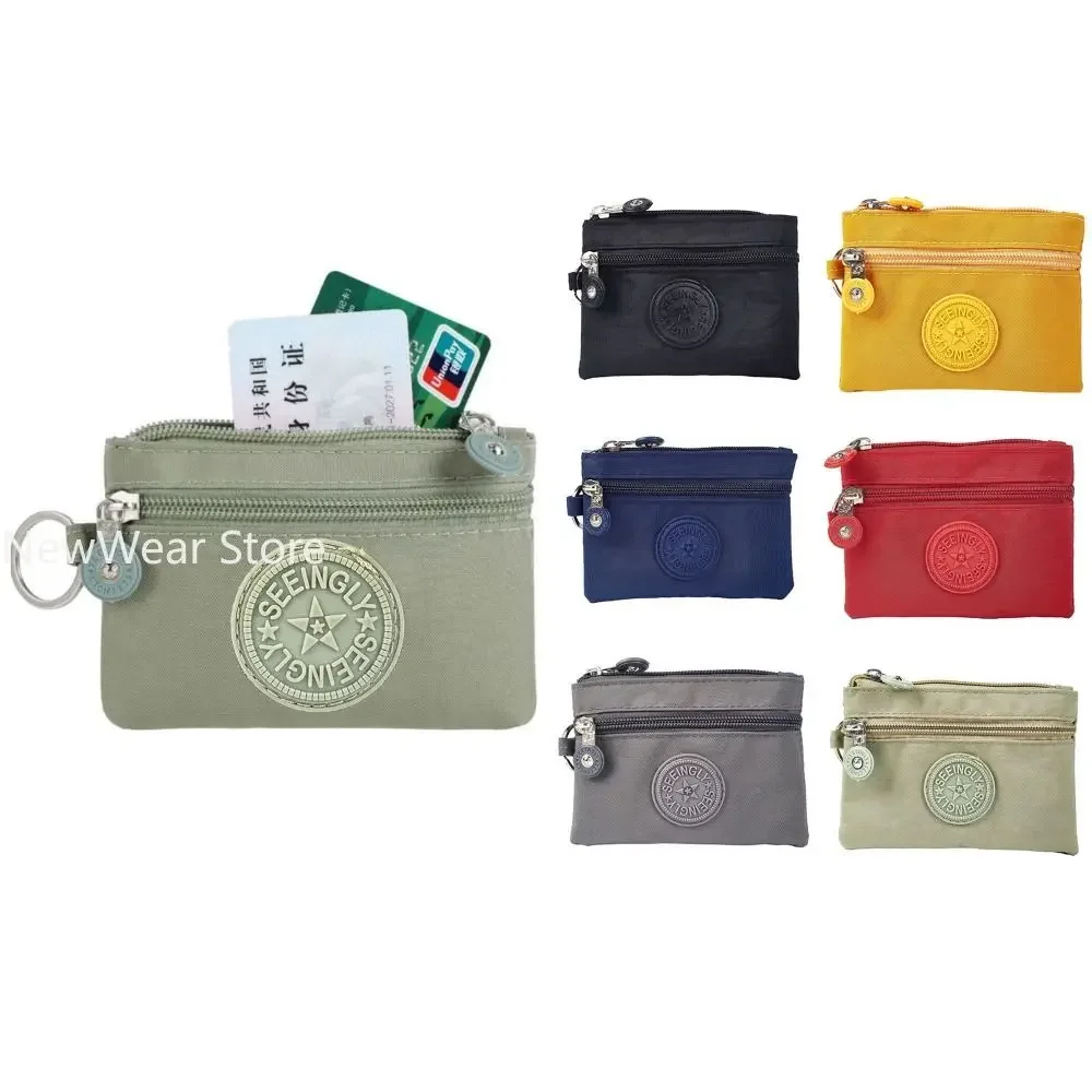 Canvas Money Coin Purse 2024 New with Key Ring Waterproof Credit Card Holoder Wear-resistant Wallet Money Bag Male Female