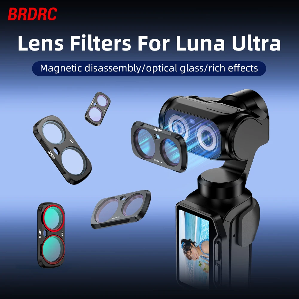 Magnetisches Objektivfilter-Set für Insta360 Luna Ultra Kamera CPL/MCUV/ND/ND16/Black Mist Schutzfilter Zubehör-Kit