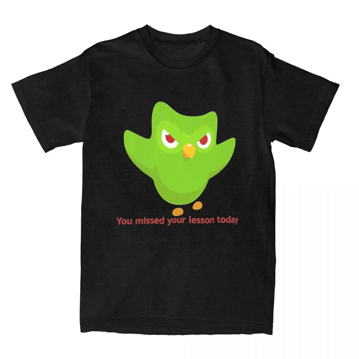 Men Women Shirts Duolingo Owl Duo Stuff Leisure Cotton Short Sleeve T Shirts Round Neck Tops Plus Size