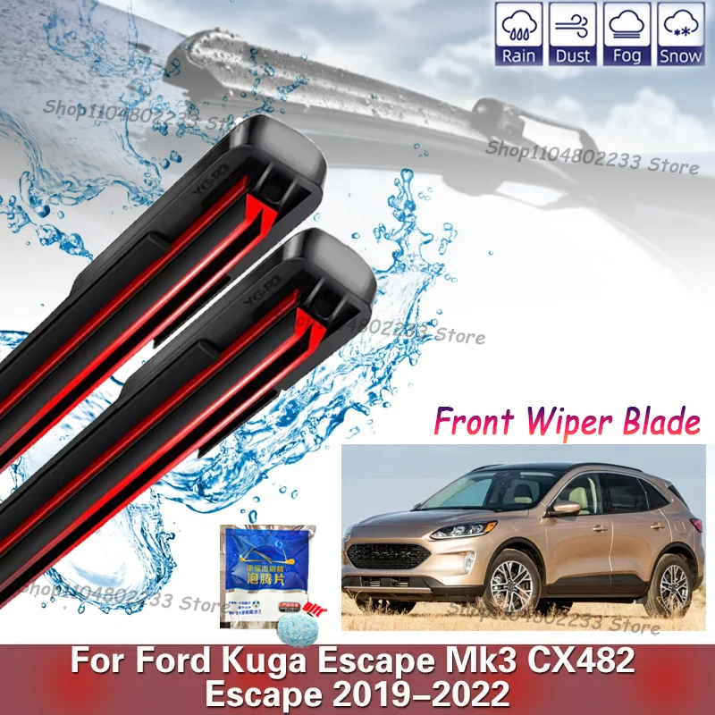 

Car Front Wiper Blade Fit For Ford Kuga Escape Mk3 CX482 Escape 2019-2022 2022 Brushes Windscreen Windshield Accessories Window