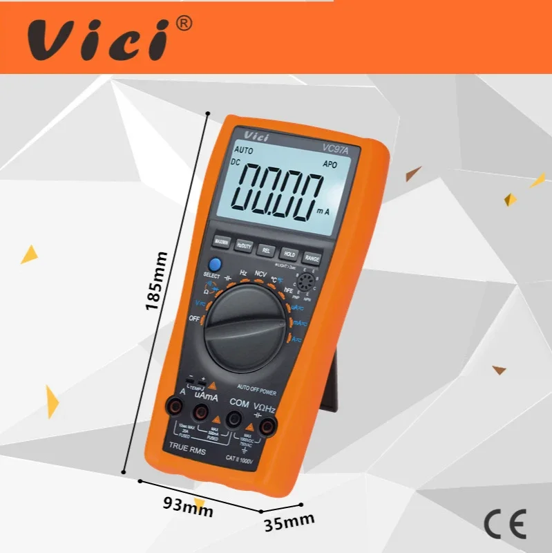 VICI VC97A 4000 Count Automatic Range Digital Multimeter NCV True RMS Multi-function High-quality Universal Meter