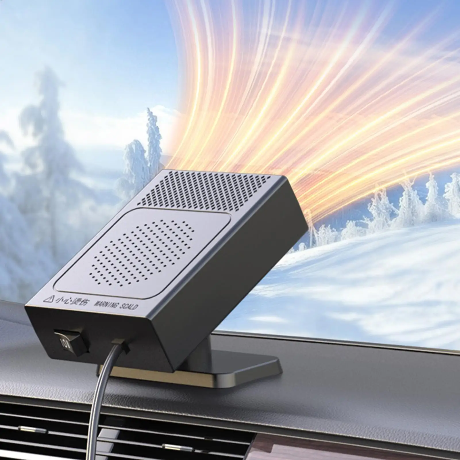 Heater For Car 12v Defrosting Defogging Heater Warmer Windshield Fan Car Defroster Fan For Automotive Vehicle Truck Desk Camping