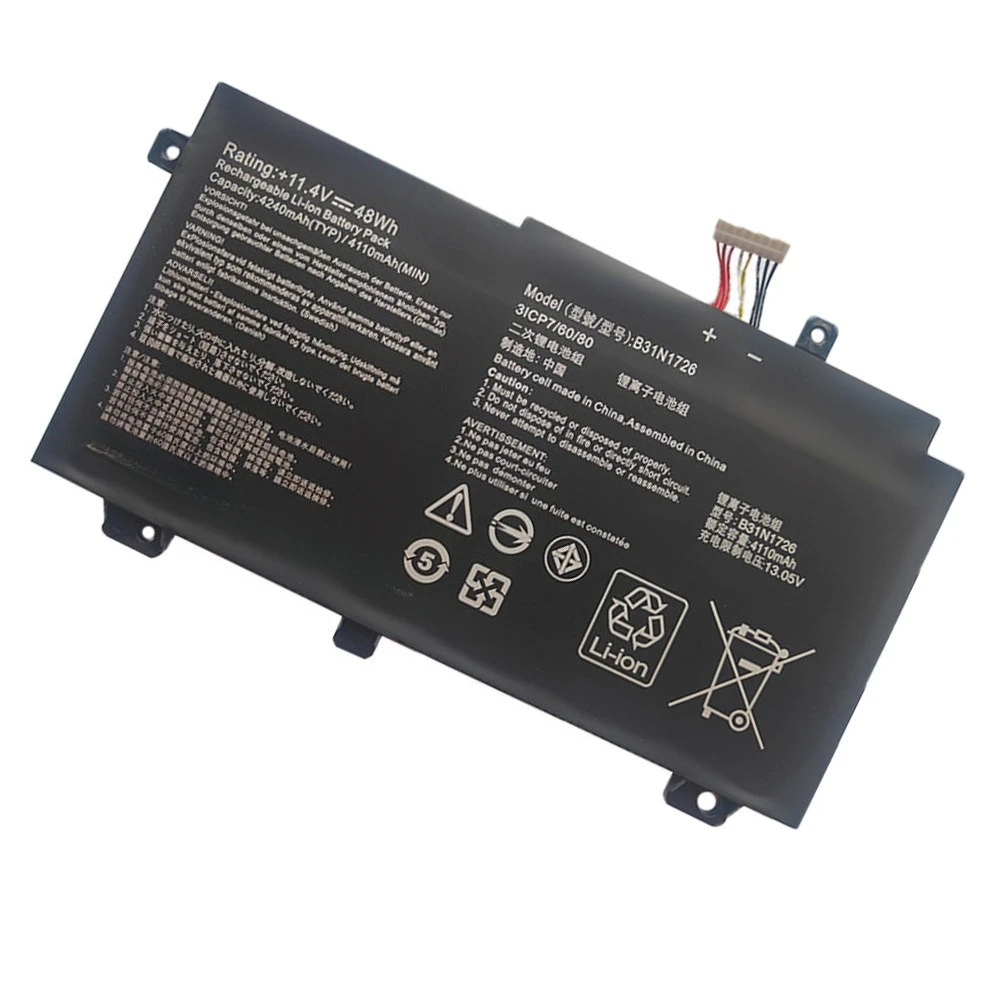 Replacement Battery for ASUS FX80G FX86F G FX95G D FX504G FX505G B31N1726 Laptop Notebook Power Supply